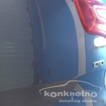 Ремонт вмятины на заднем крыле авто и лёгкая полировка элемента