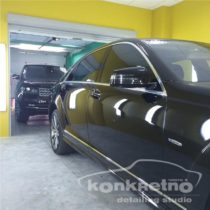 Чёрный Mercedes полировка